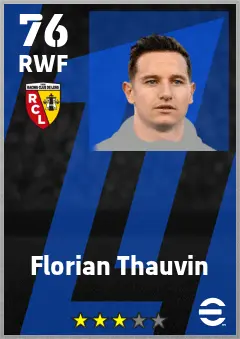 Florian Thauvin eFootball 2026 player card — 76 OVR RWF