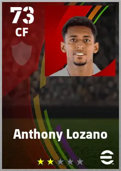 Anthony Lozano eFootball 2026 player card — 73 OVR CF
