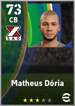 Matheus Doria eFootball 2026 player card — 73 OVR CB