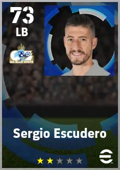 Sergio Escudero eFootball 2026 player card — 73 OVR LB