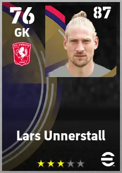 Lars Unnerstall eFootball 2026 player card — 76 OVR GK