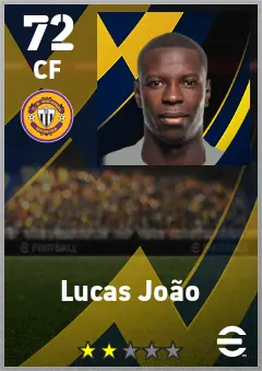 Lucas Joao eFootball 2026 player card — 72 OVR CF