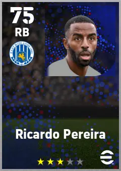 Ricardo Pereira eFootball 2026 player card — 75 OVR RB