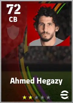 Ahmed Hegazy eFootball 2026 player card — 72 OVR CB
