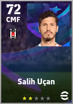 Salih Ucan eFootball 2026 player card — 72 OVR CMF