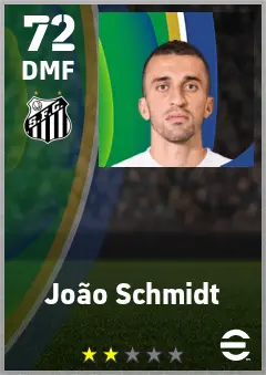 Joao Schmidt eFootball 2026 player card — 72 OVR DMF