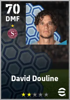 David Douline eFootball 2026 player card — 70 OVR DMF