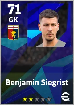 Benjamin Siegrist eFootball 2026 player card — 71 OVR GK