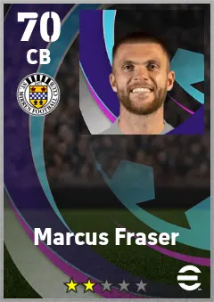 Marcus Fraser eFootball 2026 player card — 70 OVR CB