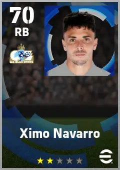 Ximo Navarro eFootball 2026 player card — 70 OVR RB
