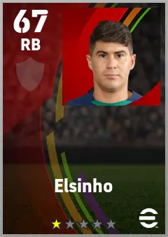 Elsinho eFootball 2026 player card — 67 OVR RB