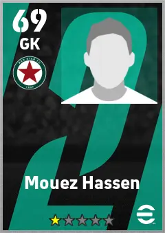 Mouez Hassen eFootball 2026 player card — 69 OVR GK