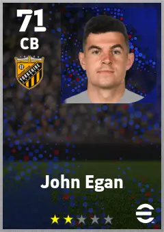 John Egan eFootball 2026 player card — 71 OVR CB