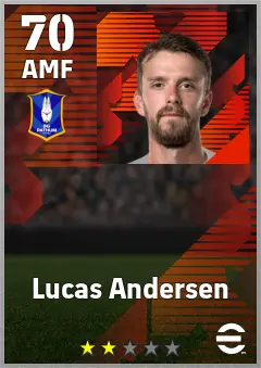 Lucas Andersen eFootball 2026 player card — 70 OVR AMF