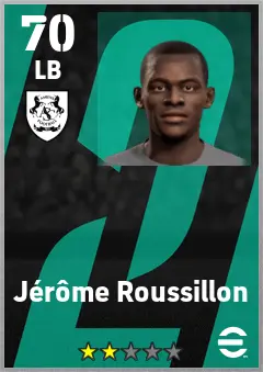 Jerome Roussillon eFootball 2026 player card — 70 OVR LB