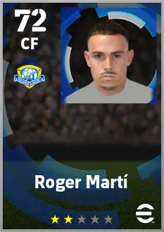 Roger Marti eFootball 2026 player card — 72 OVR CF