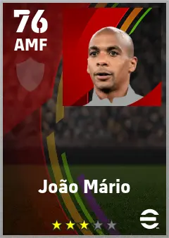 Joao Mario eFootball 2026 player card — 76 OVR AMF