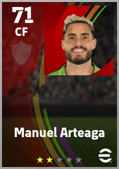 Manuel Arteaga eFootball 2026 player card — 71 OVR CF
