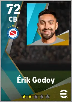 Erik Godoy eFootball 2026 player card — 72 OVR CB