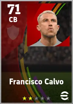 Francisco Calvo eFootball 2026 player card — 71 OVR CB