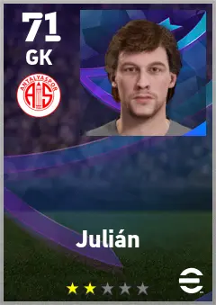 Julian eFootball 2026 player card — 71 OVR GK