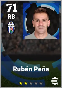 Ruben Pena eFootball 2026 player card — 71 OVR RB