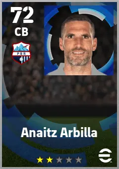 Anaitz Arbilla eFootball 2026 player card — 72 OVR CB