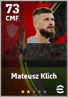 Mateusz Klich eFootball 2026 player card — 73 OVR CMF