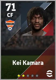 Kei Kamara eFootball 2026 player card — 70 OVR CF