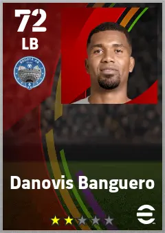 Danovis Banguero eFootball 2026 player card — 72 OVR LB