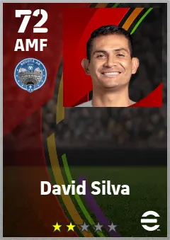 David Silva eFootball 2026 player card — 72 OVR AMF