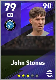 John Stones eFootball 2026 player card — 79 OVR CB