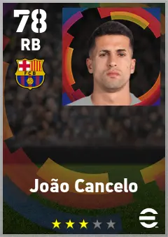 Joao Cancelo eFootball 2026 player card — 78 OVR RB