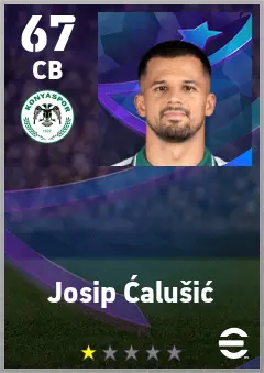 Josip Calusic eFootball 2026 player card — 67 OVR CB