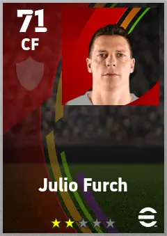 Julio Furch eFootball 2026 player card — 71 OVR CF