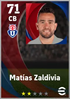 Matias Zaldivia eFootball 2026 player card — 71 OVR CB