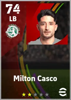 Milton Casco eFootball 2026 player card — 74 OVR LB