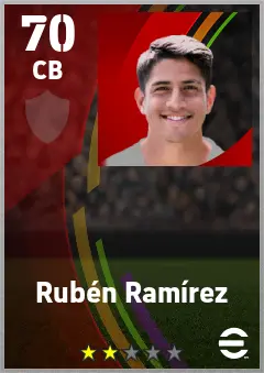 Ruben Ramirez eFootball 2026 player card — 70 OVR CB