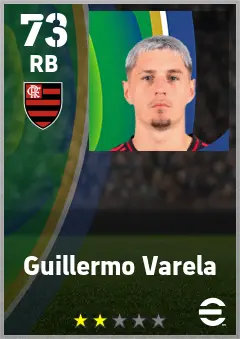 Guillermo Varela eFootball 2026 player card — 73 OVR RB