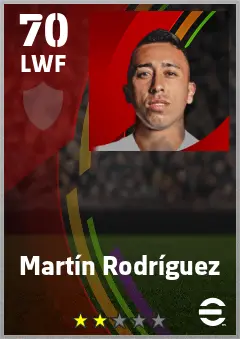 Martin Rodriguez eFootball 2026 player card — 70 OVR LWF