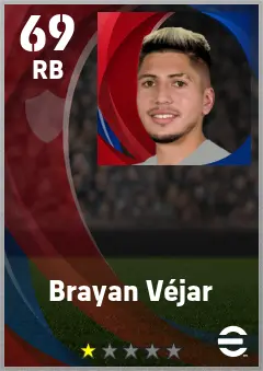 Brayan Vejar eFootball 2026 player card — 69 OVR RB
