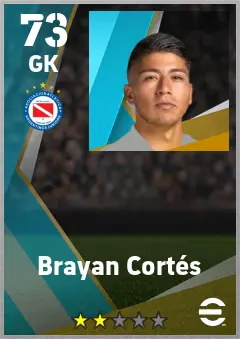 Brayan Cortes eFootball 2026 player card — 73 OVR GK