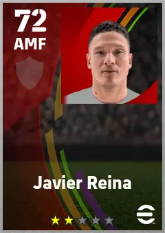 Javier Reina eFootball 2026 player card — 72 OVR AMF