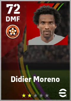 Didier Moreno eFootball 2026 player card — 72 OVR DMF