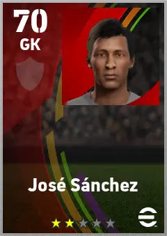 Jose Sanchez eFootball 2026 player card — 70 OVR GK