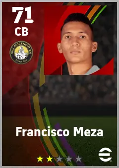 Francisco Meza eFootball 2026 player card — 71 OVR CB