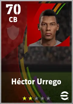 Hector Urrego eFootball 2026 player card — 70 OVR CB