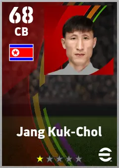 Jang Kuk-Chol eFootball 2026 player card — 68 OVR CB