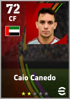 Caio Canedo eFootball 2026 player card — 72 OVR CF