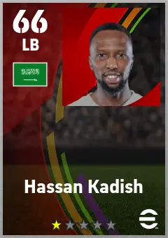 Hassan Kadish eFootball 2026 player card — 66 OVR LB